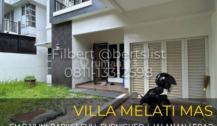 Rumah rapih 200m2 FURNISHED jalan lebar di Melati Mas Serpong 1