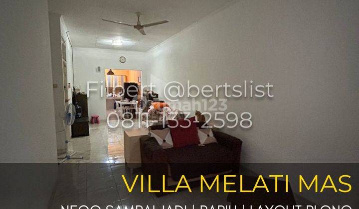 Dijual cepat BU Rumah 105m2 rapih di Villa Melati Mas Serpong 1