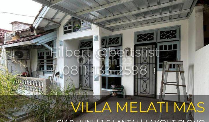 Rumah siap huni 120m2 layout plong di Villa Melati Mas Serpong 1