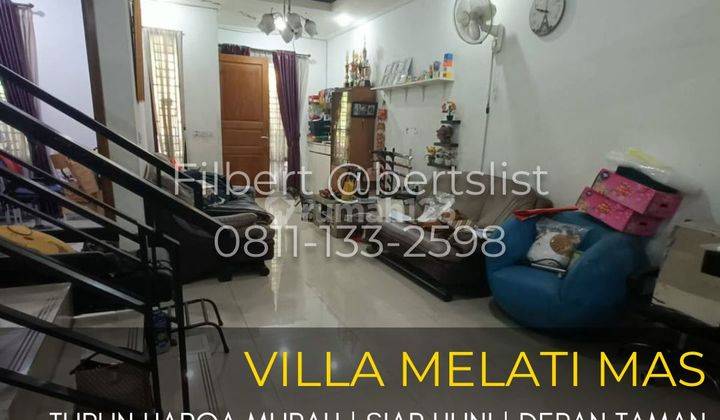 Murah Rumah 90m2 Depan Taman Siap Huni Di Melati Mas Serpong 1