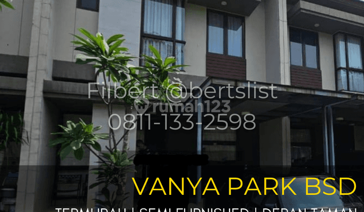 Murah Rumah 84m2 Depan Taman Furnished Di Vanya Park Bsd Serpong 1