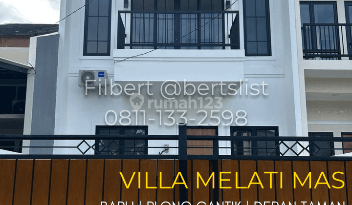 Rumah Baru 90m2 Depan Taman Plong Cantik Di Melati Mas Serpong 1