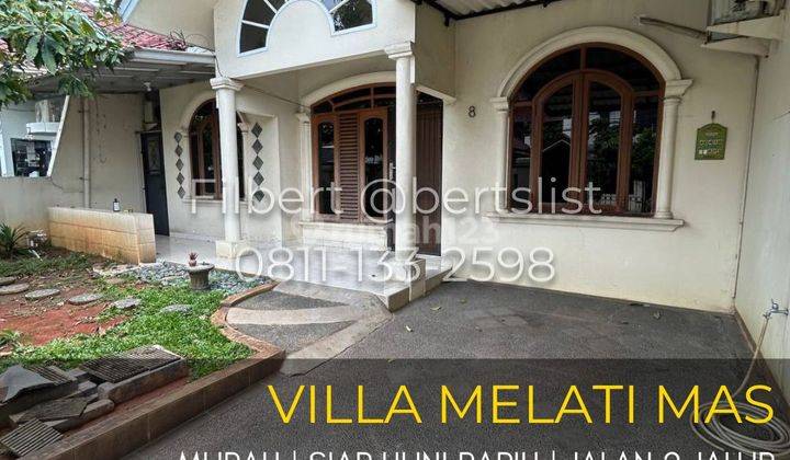 Murah Rumah 180m2 Jalan 2 Jalur Rapih Di Villa Melati Mas Serpong 1