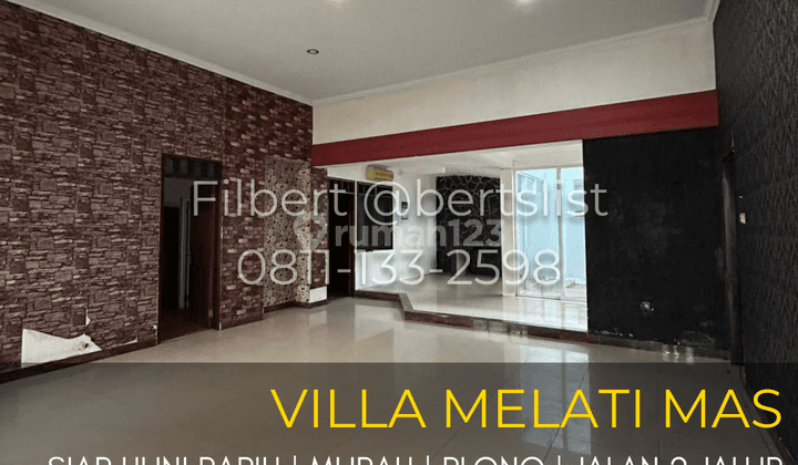 Rumah 180m2 Harga Kavling Jalan 2 Jalur Di Melati Mas Serpong 1