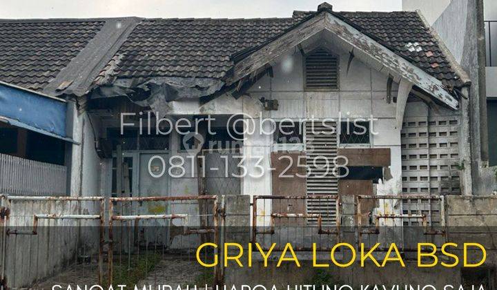 Murah Rumah 126m2 Harga Kavling Saja Di Griya Loka Bsd Serpong 1