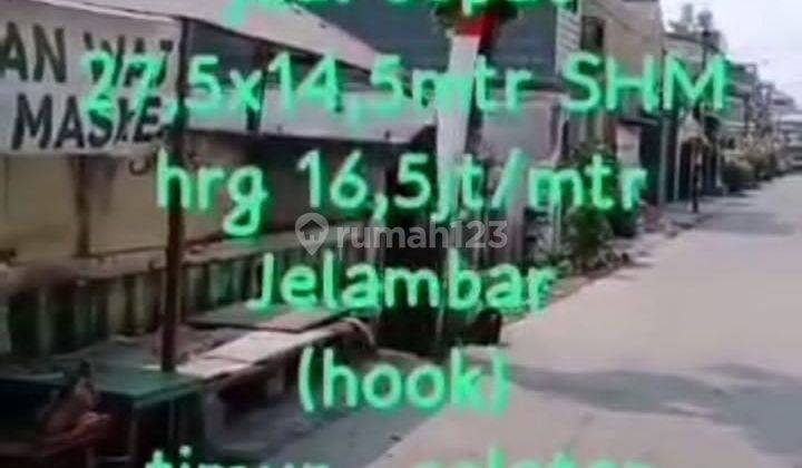 Dijual tanah hook jelambar luas 398m2 1