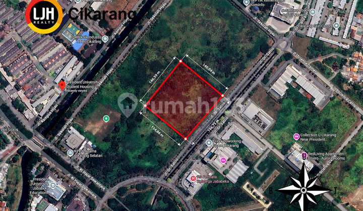 Dijual kavling di Jababeka Cikarang Dekat dengan Presiden Univ