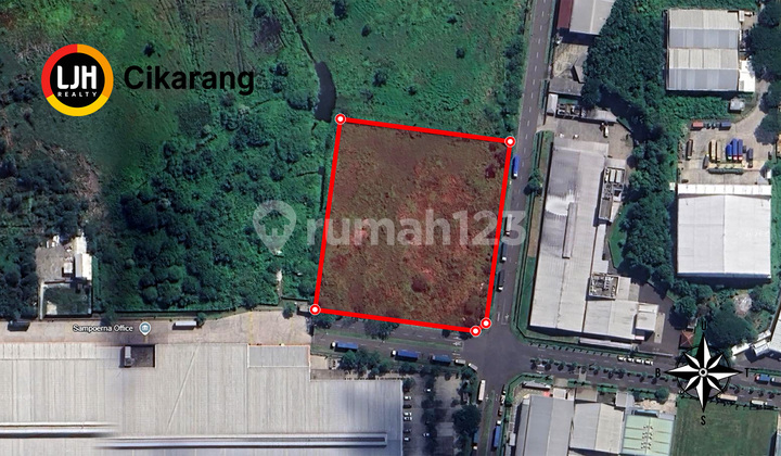 Dijual Kavling Light Industri Posisi Hook di Deltamas Cikarang