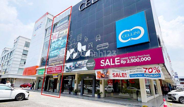 Dijual Disewakan Ruko CBD Jababeka Cikarang 4 Lantai Hadap Jalan 1