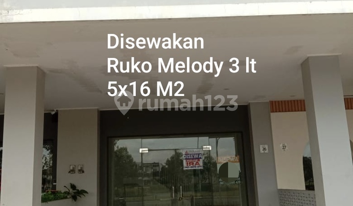 Ruko 3 Lantai di Melody 1, Gading Serpong Disewakan Murah