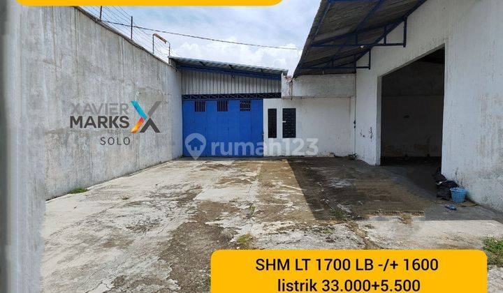 Disewakan Gudang di Daerah Mojolaban dengan Akses Tronton/Wingbox 1
