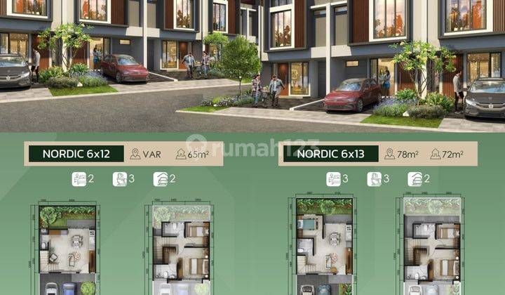 Rumah Nordic 2lt at kebayoran Harmony Bintaro jaya Harga mulai 1,4Man 3