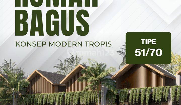 Rumah Bagus Baru Tipe 51/70 Konsep Tropis Modern di Kota Salatiga  1