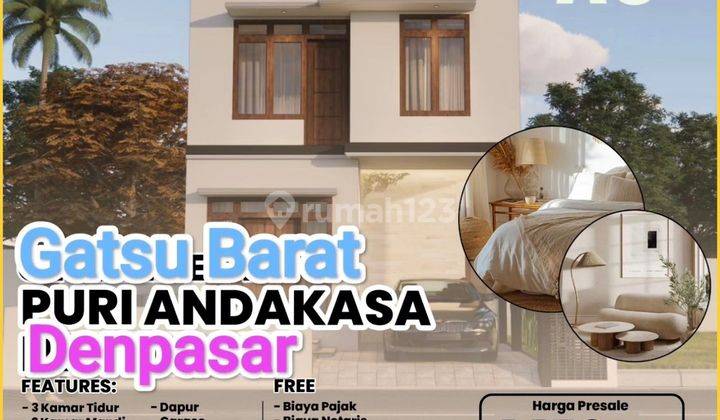 For Sale Rumah 3 Kamar Tingkat Muding Kerobokan Denpasar Barat Bali 1