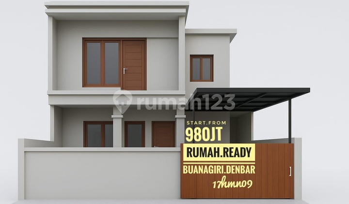 New 3-Bedroom House for Sale, Buana Giri Mahendradata, Flood-Free, West Denpasar, 980 Million.