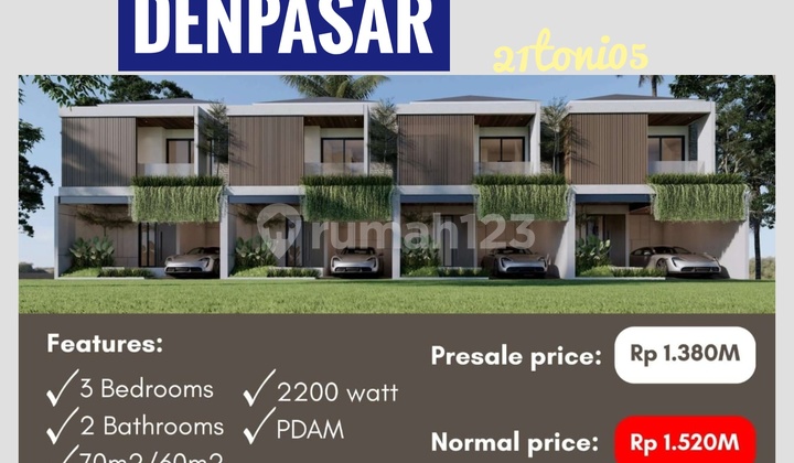 Perumahan Cluster Onegate Nangka Selatan Denpasar Bali 1