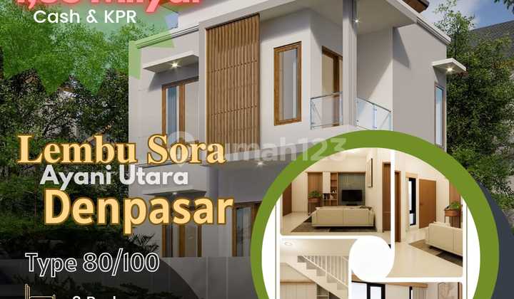 Jual Rumah Baru Tingkat 3 Kamar Taman Lembu Sora Peguyangan Terminal Ubung Sekolah Taman Rama Lumintang Denpasar Bali