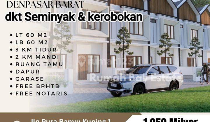 Rumah Cluster Siap Huni Area Seminyak Kerobokan Denpasar Barat Bali 1