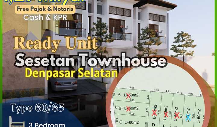 Jual Rumah Baru Ready Siap Huni Tingkat 3 Kamar Dekat Toll Bandara Denpasar Bali
