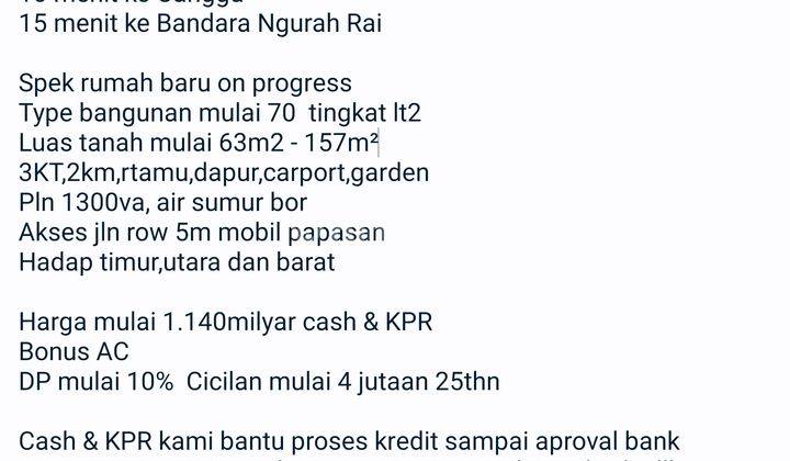 Perumahan Onegate Cluster View Sawah Dekat Kerobokan Seminyak Denpasar Bali 2