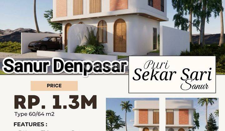 Jual Rumah Tingkat 3 Kamar Area Pantai Sanur Denpasar Timur Bali 1