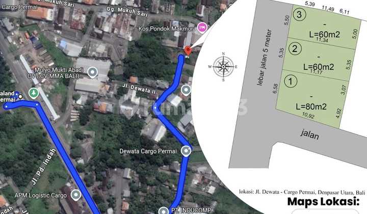 Rumah Ready Cargo Citraland Pasar Batukandik Terminal Ubung Denpasar Bali Siap Huni 3 Kamar 2