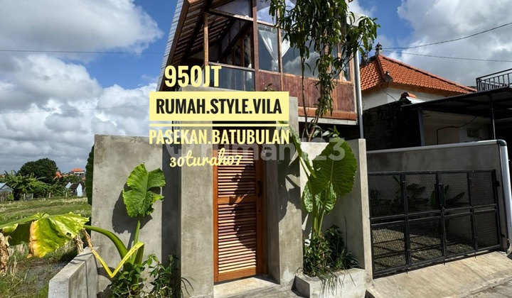 Jual Rumah Baru Style Villa View Sawah Pasekan Batubulan Gianyar Bali