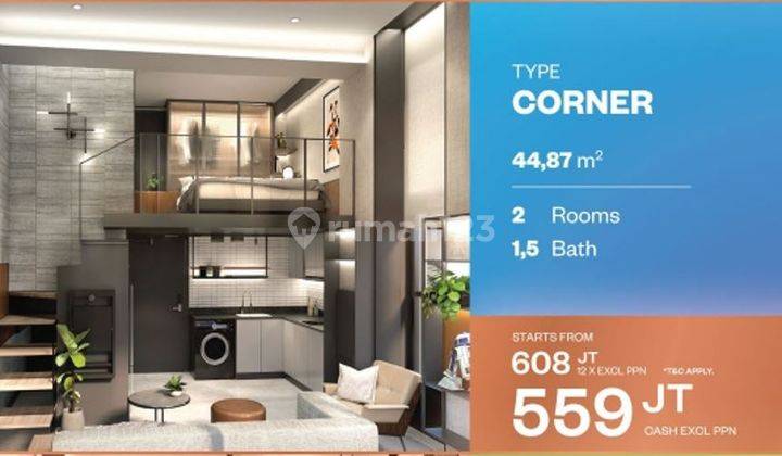 Apartement Murah Urbanx Lippo Karawaci 2 BR Unfurnished Baru Karawaci 2