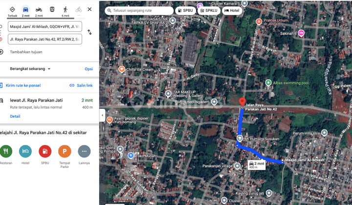 Tanah Untuk Perumahan Harga Murah 7 Menit Ke Stasiun Bojong Gede 2 Menit Ke Jalan Bomang Tol Bojong Gede 1