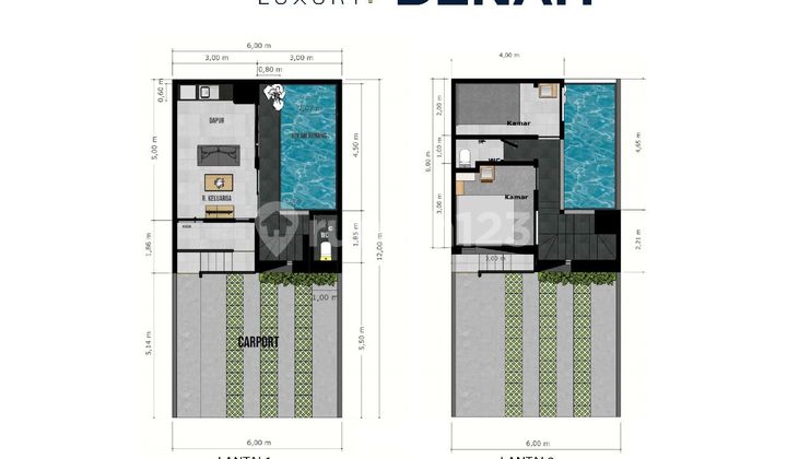 Rumah Vila plus Swimming Pool 2 Lantai Bandung city view 2