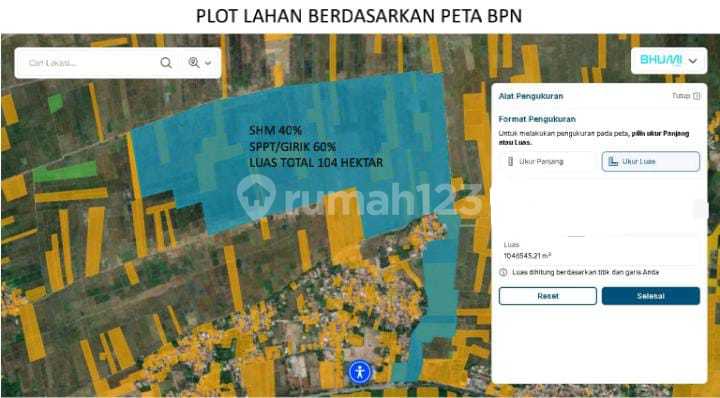 Dijual Tanah Luas 200 Hektar di Pamanukan