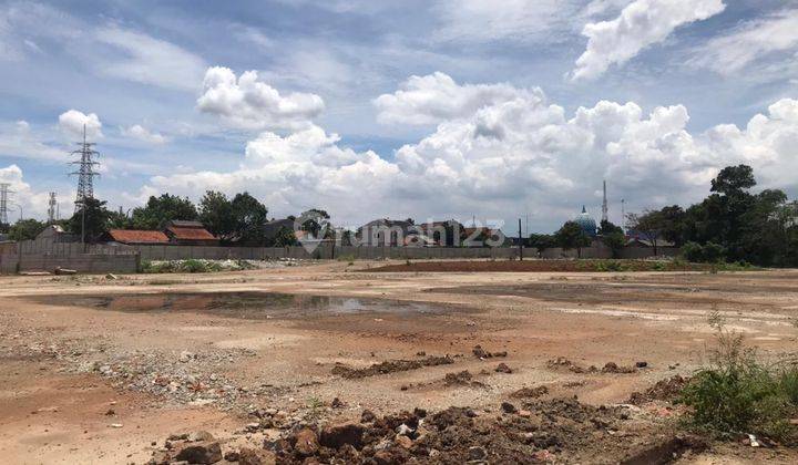 Disewakan Lahan Kosong Tanah Datar Pinggir Jalan Tol Jakarta Cikampek 1