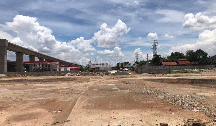 Disewakan Lahan Kosong Tanah Datar Pinggir Jalan Tol Jakarta Cikampek 2