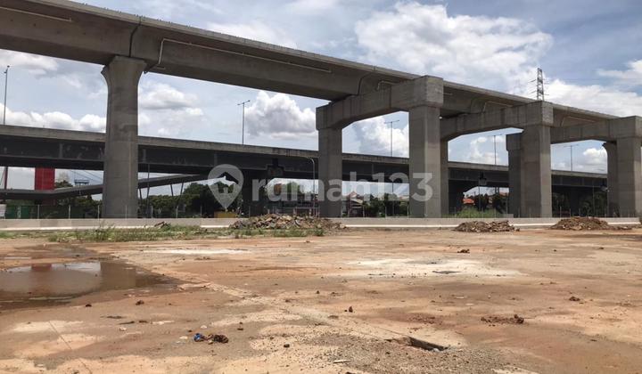 Disewakan Lahan Kosong Tanah Datar Pinggir Jalan Tol Jakarta Cikampek 5