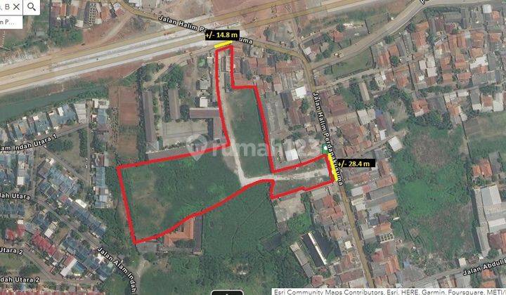 N838 Tanah Dijual 1.6ha di Jl Halim Perdana Kusuma Jurumudi Benda Tangerang 2 Akses 2