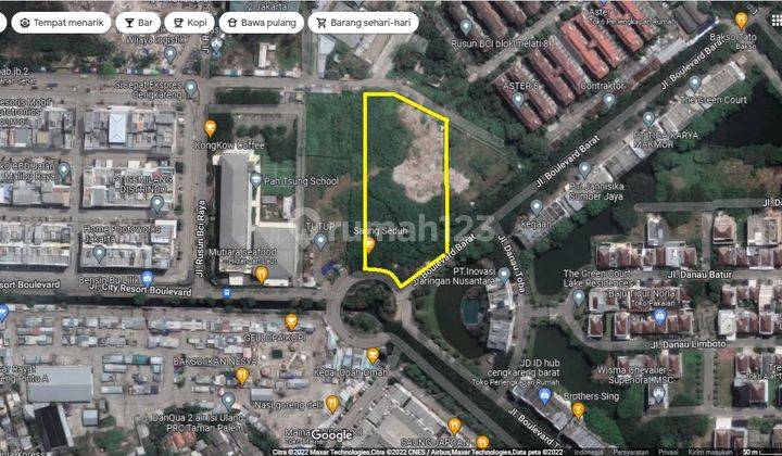 N841 Dijual Tanah 1.1 Ha di Jl City Resort Boulevard Rumanda Kapuk Cengkareng  1