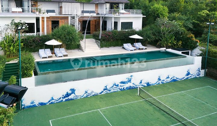 For Sale Villa Ungasan Bali - 6BR - WITH UNBLOCKED OCEAN VIEW & TENNIS COURT