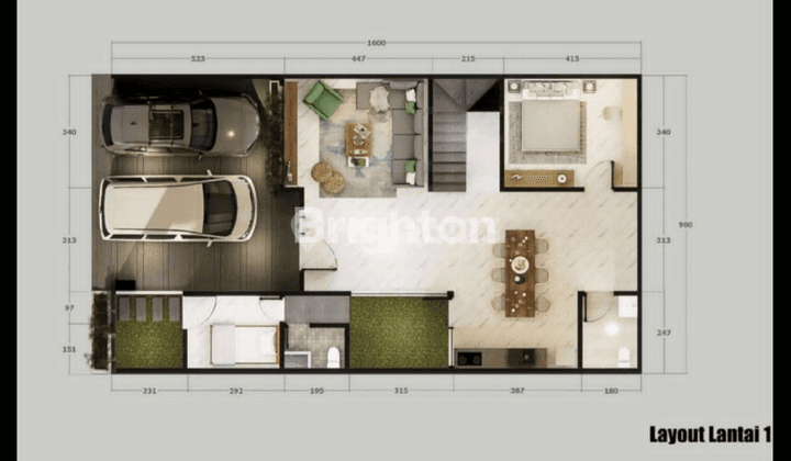 RUMAH BARU GRESS, BABATAN PANTAI, KENJERAN, PAKUWON CITY, FREE AC 2