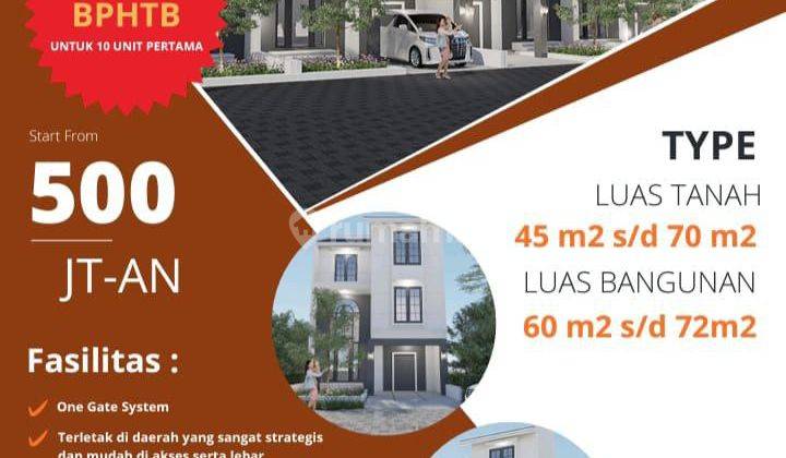 Cluster rumah 2 lantai pondok cibubur di Jl radar auri 2