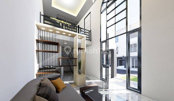 Rumah mezzanine terbaru 2 lantai akes 2 mobil dan deket tol 8