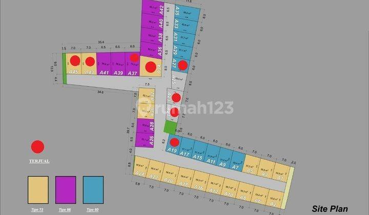 Rumah baru 2 lantai di Jl radar auri bebas banjir SHM 6