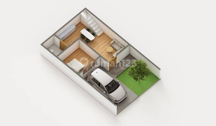 Rumah 2 Lantai SHM di Jl radar auri Baru 6