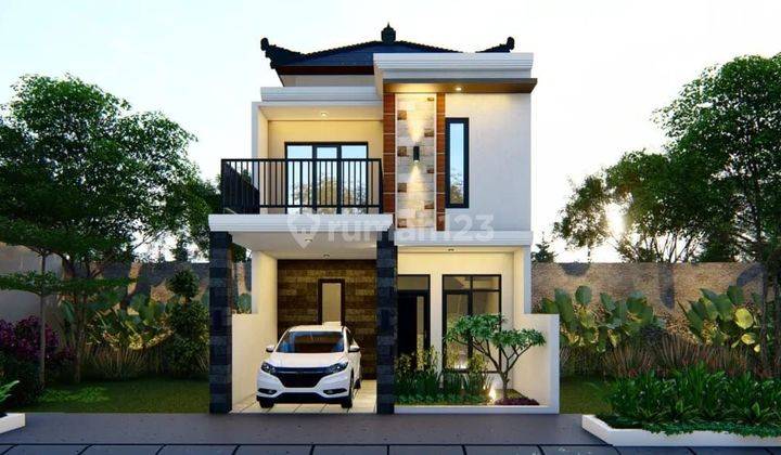 Rumah 2 Lantai konsep bali akses 2 mobil 1