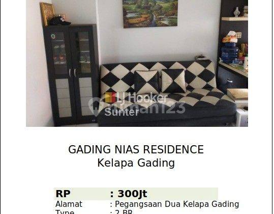 Apartemen Gading Nias Residence Jual,kelapa Gading jakarta Utara 1