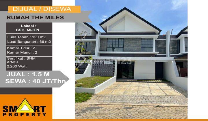 Jual/Sewa  Rumah Baru 2 Lantai Di The Miles Di Bsb City SEMARANG 1