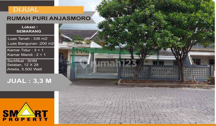  Rumah di Puri Anjasmoro Semarang LB 200 m SHM 1