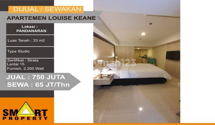  Apartemen Louis Kienne Furnished Bagus Studio