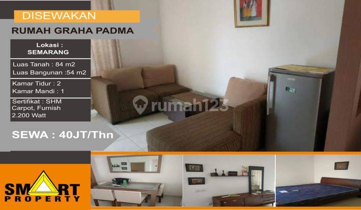  Rumah Furnished Bagus 84 m2 SHM  di Graha Padma SEMARANG 1