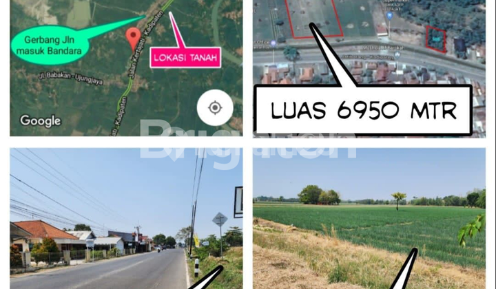 Strategic flat land on the main road near Kertajati Airport.