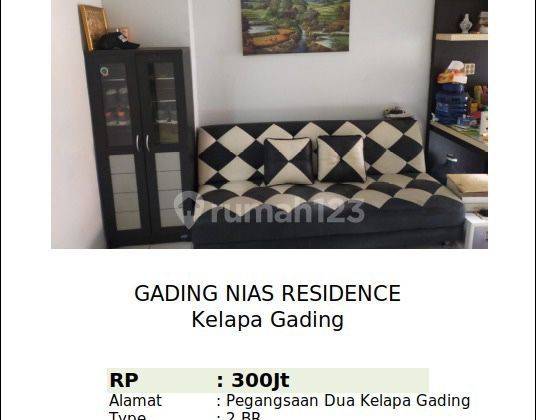 Di Jual Apartemen Gading Nias 2 Kamar Tidur Furnished Bagus  1